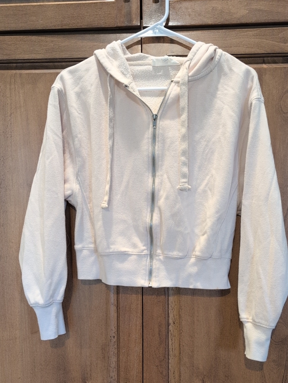 Hippie Rose Cream Full-Zip Hooded Jacket